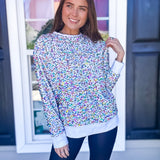 SHIRALEAH| Fiesta Sweatshirt- White