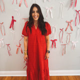 Look Ahead Midi Dress - Red