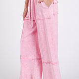 SAGE + FIG Mineral Washed Terry Wide Leg Pants