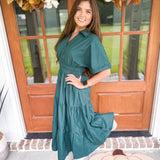 Feeling Fall Midi Dress - Forest