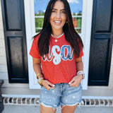 Glitter USA T Shirt - Final Sale