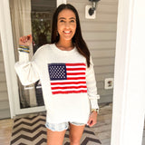 Simply Southern | USA Sweater Ivory - Final Sale