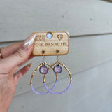 Teardrop Earring - Purple