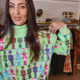 Queen Of Sparkles Mint Multi Nutcracker Sweatshirt - Final Sale