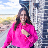 Quilted Hoodie - Pink