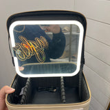 Simply | Leather Travel Make Up Case - Ivory