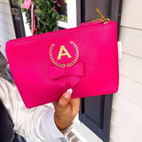 Simply Southern | Initial Makeup Bag - Pink