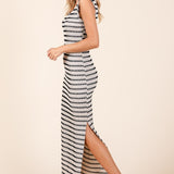 Mittoshop Striped Scoop Neck Sleeveless Maxi Dress