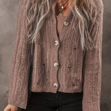 Button Up Long Sleeve Cardigan