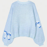 Bow Round Neck Long Sleeve Sweater
