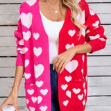 Angel Wings Heart Open Front Long Sleeve Cardigan