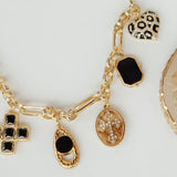 Hart Designs | Cross Black Stone Charm Necklace - Final Sale