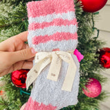 SIMPLY SOUTHERN Soft Cozy Stripped Sock- Grey