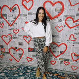 Every Rose Has It's Thorn Pant - Grey/Black