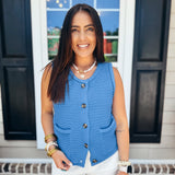 For Good Reason Top - Blue