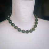Beaded Together Necklace - Dark Green
