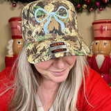 Camo Ribbon Hat - Light Blue