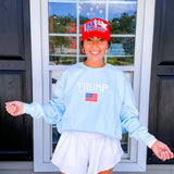 Trump Crewneck Sweatshirt- Light Blue