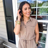 On The Move Romper - Mocha