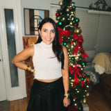 Hilty Mockneck Top - silver