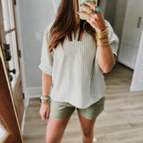 Falls Into Me Top - Olive