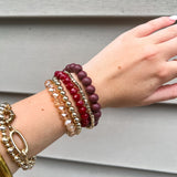 Mandy Garnet & Gold Bracelet