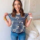 Enchanted Beauty Top- Navy