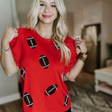 Tina Top - Red Footballs