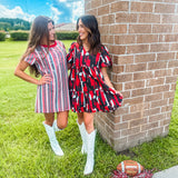 Julia Red & Black Dress