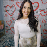 Mesa Lace Top- Cream