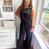 SPANX | AirEssentials Sleeveless Jumpsuit- Very Black