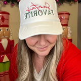 Santa's Favorite White Trucker Hat - Final Sale