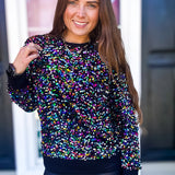 SHIRALEAH| Fiesta Sweatshirt- Black