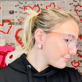 Wear Your Heart Out Earring - Light Pink