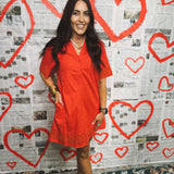 Making My Way Dress - Scarlet