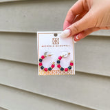 Ashlynn Earrings Red and Black Small