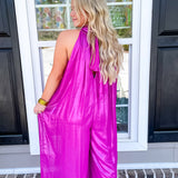 Valentina Magenta Shimmer Jumpsuit