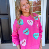 MARY SQUARE | Millie Sweatshirt - Candy Hearts