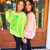 Lime Tonal QOS Logo Sweatshirt