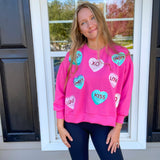 MARY SQUARE | Millie Sweatshirt - Candy Hearts