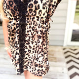 Capri Open Side Drawstring Cover Up Leopard