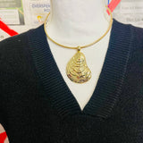 Oh Shell Statement Necklace - Gold