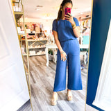 Spanx Cinched Jumpsuit Faded Indigo