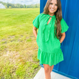 Mystic Meadow Mini Dress- Green