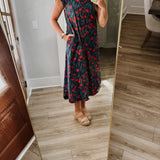 Hoping For The Best Midi Dress - Navy