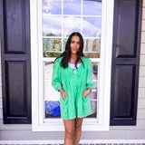 Veveret | Lucky Feels Long Sleeve Romper - Green
