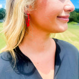 Astrid Red & Black Earrings- Med