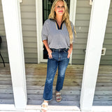 Falls Into Me Top - Navy
