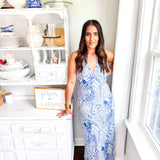 Sincerely Ours | Sicilian Summer Midi Dress - Blue