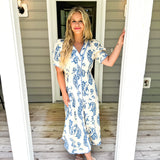 Never A Next Time Midi Dress - Blue